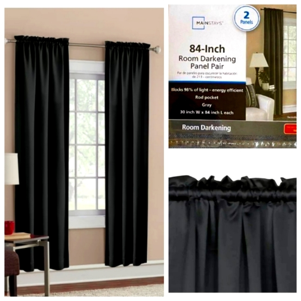 MAINSTAYS Rod Pocket Curtains/EUC